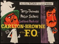 4d0255 CARLTON-BROWNE OF THE F.O. British quad 1959 Amstutz art of Terry-Thomas & Sellers, rare!
