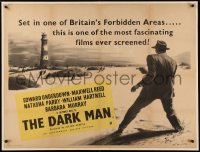 4d0257 DARK MAN British quad 1951 noir art of gangster with gun at lighthouse by Eric W. Pulford!