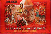 4d0172 CIRCUS WORLD French 2p 1965 different Landi art of John Wayne, Cardinale & Rita Hayworth!