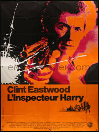 4d0160 DIRTY HARRY French 4p 1972 art of Clint Eastwood pointing his .44 magnum, Don Siegel classic!