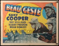 4d0111 BEAU GESTE Other Company 1/2sh 1939 different art of Legionnaire Gary Cooper, ultra rare!