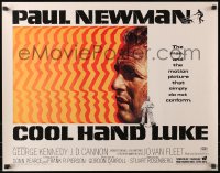 4d0389 COOL HAND LUKE 1/2sh 1967 Paul Newman prison escape classic, cool art by James Bama!