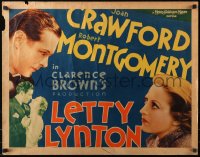4d0121 LETTY LYNTON 1/2sh 1932 Joan Crawford between Robert Montgomery & Nils Asther, ultra rare!