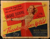 4d0131 THEODORA GOES WILD style A 1/2sh 1936 different image of pretty Irene Dunne, ultra rare!