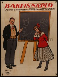 4d0061 OSSI'S DIARY Hungarian 38x50 1917 early Ernst Lubitsch, Farkas art of teacher & student, rare!