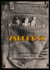 4d0511 SMALL CHANGE Hungarian 16x22 1977 Francois Truffaut, close-up of child's toys in jean pocket!