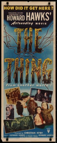 4d0411 THING insert 1951 Howard Hawks' astounding movie, how did it get here from another world!