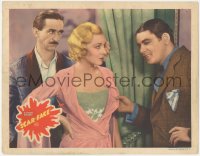 4d0368 SCARFACE LC R1934 Paul Muni w/prominent scar leering at pretty Karen Morley by Perkins, rare!