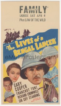 4d0051 LIVES OF A BENGAL LANCER mini WC 1935 Gary Cooper, Franchot Tone, different montage, rare!