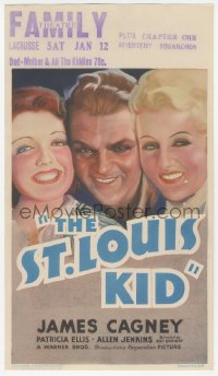 4d0052 ST. LOUIS KID mini WC 1934 great art of James Cagney between Ellis & Dare, ultra rare!