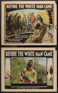 4d0322 BEFORE THE WHITE MAN CAME 8 LCs 1920 Crow & Northern Cheyenne Native Americans, ultra rare!