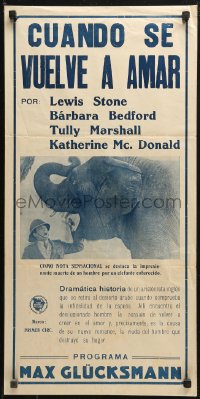 4f0042 OLD LOVES & NEW Argentinean 1926 Lewis Stone wearing pith helmet feeding elephant!