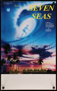 4f0038 TALES OF THE SEVEN SEAS Aust special poster 1981 cool surfing image and art of surfer in sky!