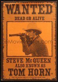 4f0039 TOM HORN Aust special poster 1980 see cowboy Steve McQueen in the title role before he sees you!