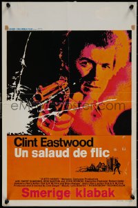 4f0194 DIRTY HARRY Belgian 1971 art of Clint Eastwood pointing his .44 magnum, Don Siegel classic!