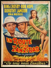 4f0234 ROAD TO ZANZIBAR Belgian 1940s Bing Crosby, Bob Hope & sexy Dorothy Lamour in Africa!