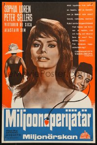 4f0095 MILLIONAIRESS Finnish 1961 different images of sexy Sophia Loren, Peter Sellers, ultra rare!
