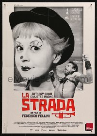 4f0062 LA STRADA French 17x24 R2018 Federico Fellini, Anthony Quinn, clown Giulietta Masina!