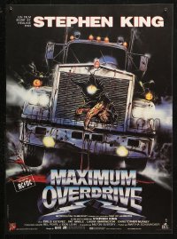 4f0066 MAXIMUM OVERDRIVE French 16x22 1987 directed by Stephen King, Emilio Estevez, cool art!