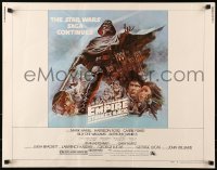 4f0350 EMPIRE STRIKES BACK style B 1/2sh 1980 George Lucas sci-fi classic, cool artwork by Tom Jung!