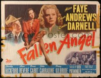 4f0352 FALLEN ANGEL 1/2sh 1945 Preminger, pretty Alice Faye, Dana Andrews, sexy Linda Darnell!