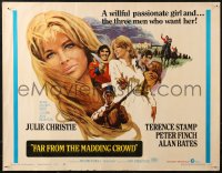 4f0354 FAR FROM THE MADDING CROWD 1/2sh 1968 Julie Christie, Terence Stamp, Peter Finch, Schlesinger!