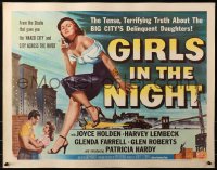 4f0366 GIRLS IN THE NIGHT style A 1/2sh 1953 great art of sexy bad girl Joyce Holden wearing beret!
