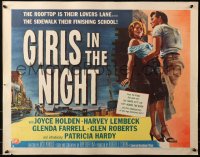 4f0367 GIRLS IN THE NIGHT style B 1/2sh 1953 great art of barely dressed sexy bad girl Joyce Holden!