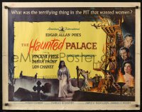 4f0376 HAUNTED PALACE 1/2sh 1963 Vincent Price, Lon Chaney, Edgar Allan Poe, cool horror art!