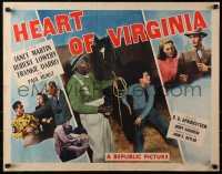 4f0377 HEART OF VIRGINIA style B 1/2sh 1948 Janet Martin, Robert Lowery, Frankie Darro, horse racing!