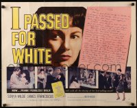 4f0385 I PASSED FOR WHITE style A 1/2sh 1960 the most startling confession a girl ever made!