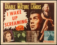 4f0388 I WAKE UP SCREAMING 1/2sh R1948 Victor Mature, sexy Betty Grable & Carole Landis!