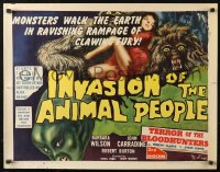 4f0395 INVASION OF THE ANIMAL PEOPLE/TERROR OF THE BLOODHUNTERS 1/2sh 1962 rampaging monsters!