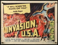 4f0396 INVASION U.S.A. 1/2sh 1952 New York topples, San Francisco in flames, Boulder Dam destroyed!