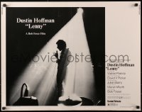 4f0407 LENNY 1/2sh 1974 cool silhouette of Dustin Hoffman as comedian Lenny Bruce at microphone!