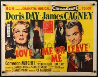 4f0411 LOVE ME OR LEAVE ME style B 1/2sh 1955 full-length sexy Doris Day as famed Ruth Etting, James Cagney!