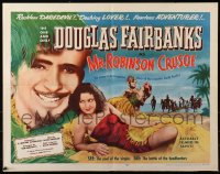 4f0423 MR. ROBINSON CRUSOE 1/2sh R1953 dashing Douglas Fairbanks & sexy island babes!