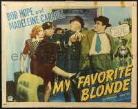 4f0427 MY FAVORITE BLONDE style B 1/2sh 1942 wacky images of Bob Hope & sexy Madeleine Carroll!