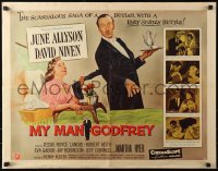 4f0428 MY MAN GODFREY style A 1/2sh 1957 art of June Allyson & butler David Niven!