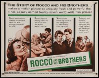 4f0452 ROCCO & HIS BROTHERS 1/2sh 1961 Luchino Visconti's Rocco e I Suoi Fratelli, Alain Delon!