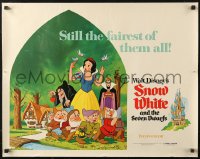 4f0462 SNOW WHITE & THE SEVEN DWARFS 1/2sh R1975 Disney cartoon fantasy classic, great images!