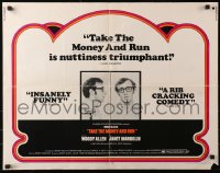 4f0468 TAKE THE MONEY & RUN 1/2sh 1969 wacky Woody Allen mugshot in classic mockumentary!