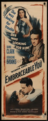 4f0666 EMBRACEABLE YOU insert 1948 sexy Geraldine Brooks was looking for trouble & Dane Clark!
