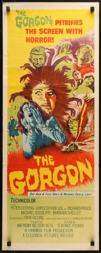 4f0683 GORGON insert 1965 she had a face only a mummy could love, petrifies the screen w/ horror!