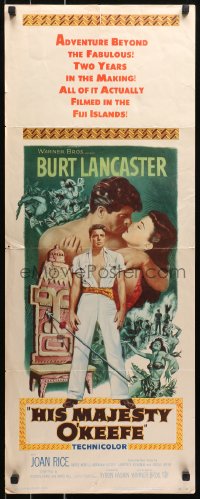 4f0696 HIS MAJESTY O'KEEFE insert 1954 Burt Lancaster & sexy Joan Rice in Fiji!