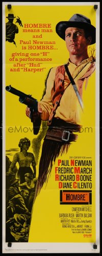 4f0699 HOMBRE insert 1966 best full-length image of Paul Newman pointing gun, Martin Ritt!