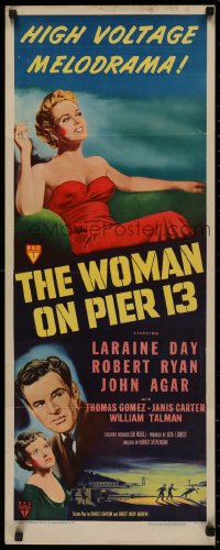 4f0706 I MARRIED A COMMUNIST insert 1950 high voltage melodrama of The Woman on Pier 13!