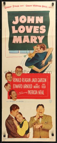 4f0713 JOHN LOVES MARY insert 1949 Ronald Reagan, Jack Carson, Edward Arnold, Patricia Neal