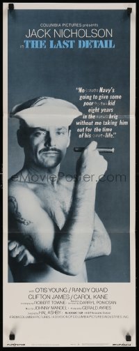 4f0724 LAST DETAIL int'l insert 1973 close-up of foul-mouthed sailor Jack Nicholson w/cigar!