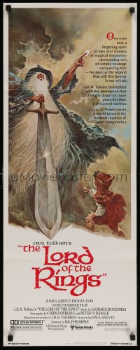 4f0727 LORD OF THE RINGS insert 1978 Ralph Bakshi cartoon from J.R.R. Tolkien, Tom Jung art!